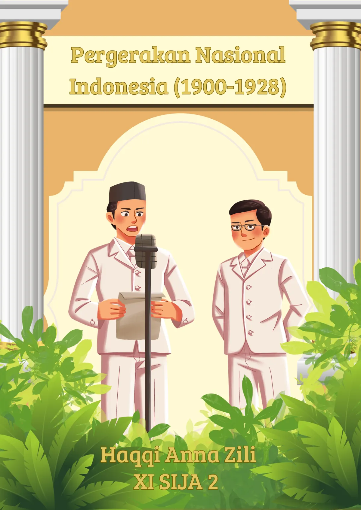 Sampul e-book Pergerakan Nasional Indonesia 1900–1928 karya Haqqi Anna Zili, siswa XI SIJA 2