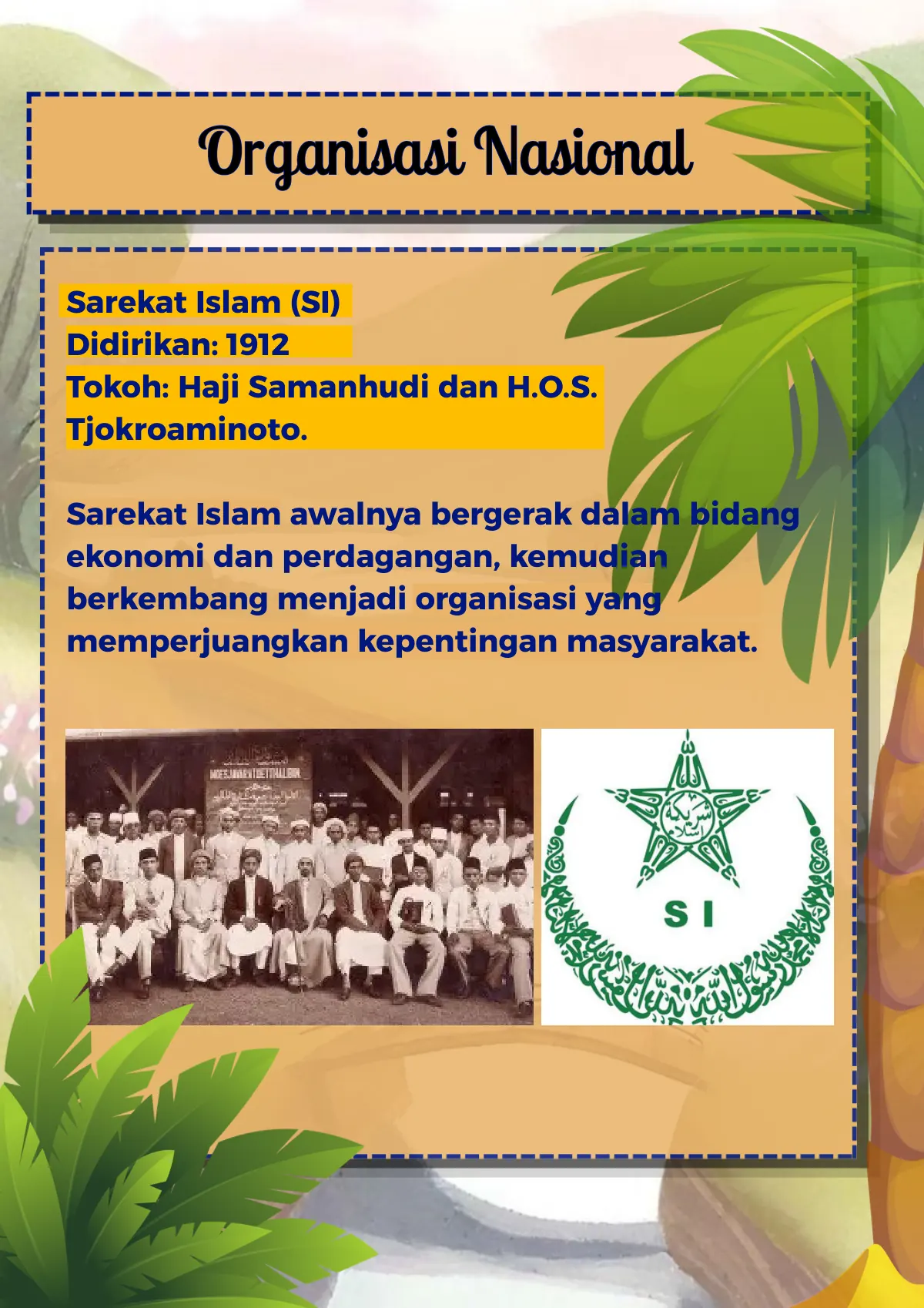 Halaman organisasi Sarekat Islam