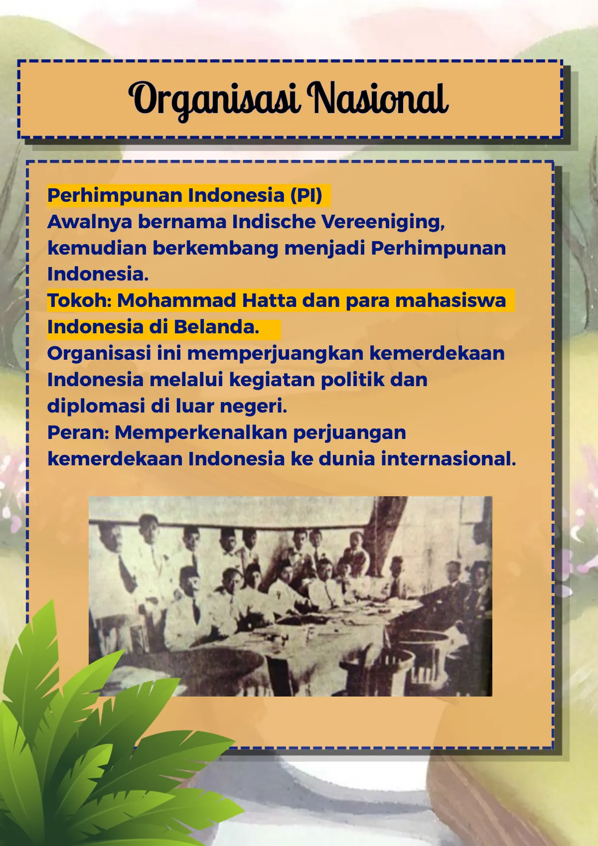 Halaman organisasi Perhimpunan Indonesia